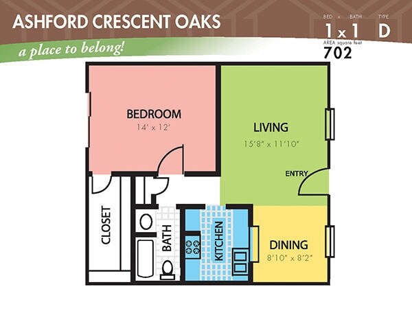 1 X 1D - Ashford Crescent Oaks