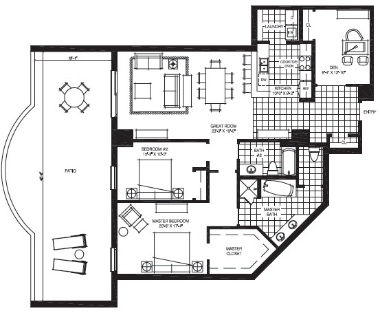 2BR/2BA - The Mark