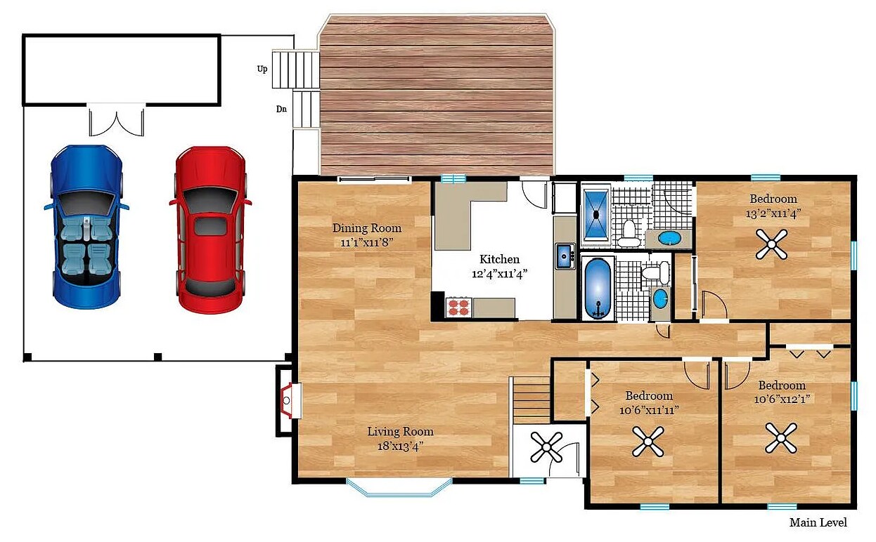 main level layout - 1013 Mountfort Ct SW