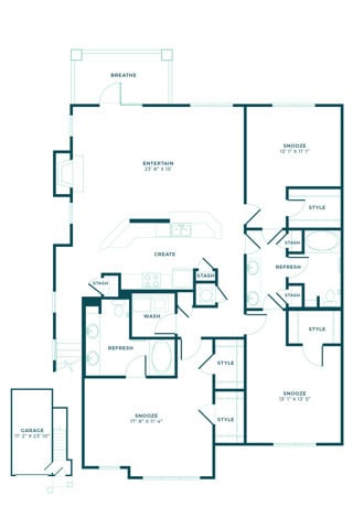 C2 Floor Plan Drawing - The Southern at Santa Rosa Beach