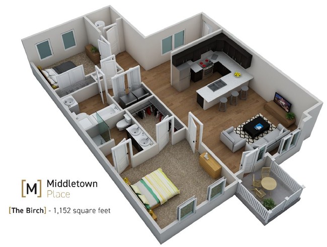 Floorplan - Middletown Place Apartments