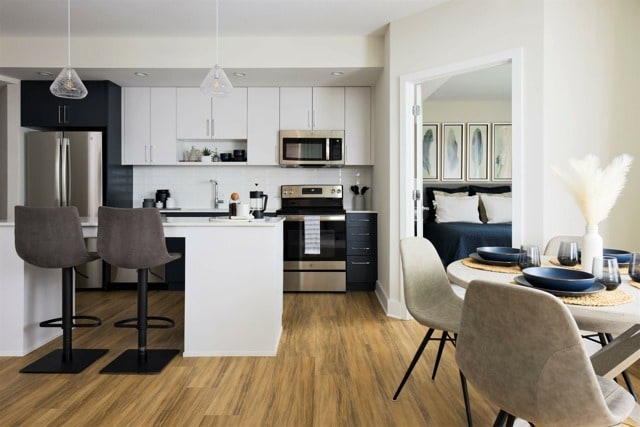 2B-5 Floor Plan Kitchen- Apartment 512 - Meridian 2250 at Eisenhower Station