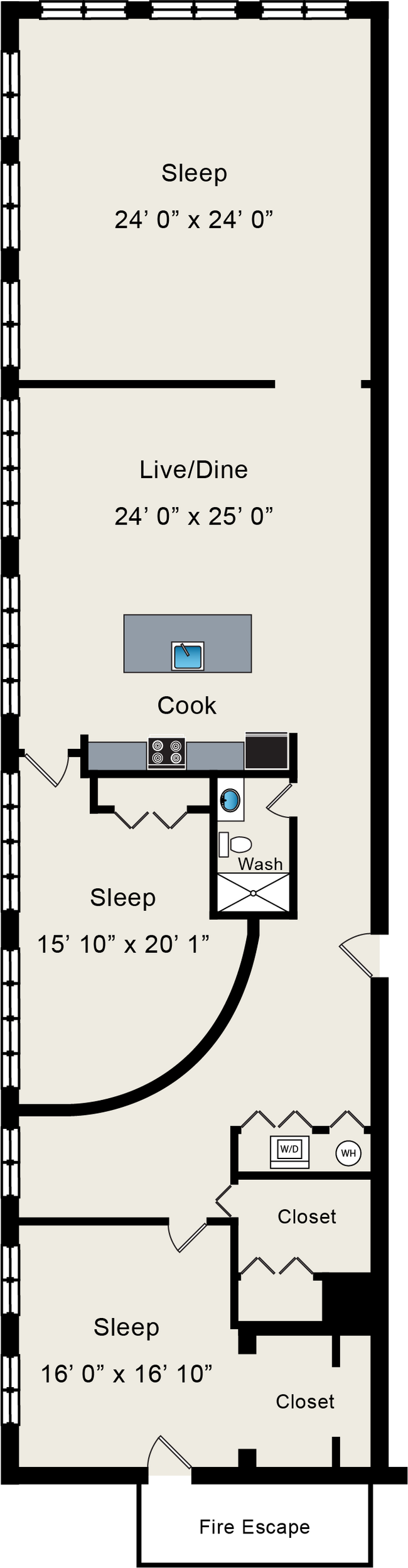 Floorplan - 945 W Fulton Market Apartments