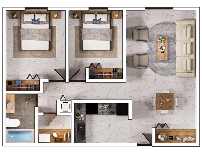 Floorplan - South Point Apartments