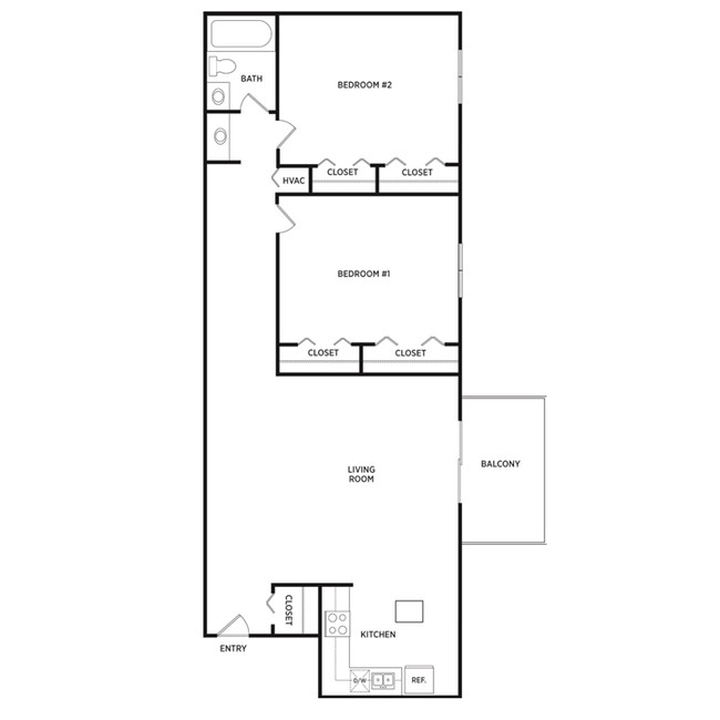 Floorplan - Glenwood Apartments