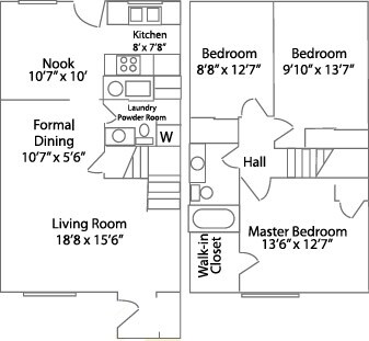 3BR/1.5 - Sieler Townhomes & Apartments