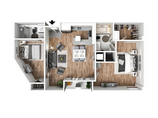 C-2R Floorplan - The Peach Atlanta