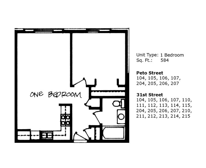 1-Bedroom/ 1-Bath - Regency House (55 & Older)