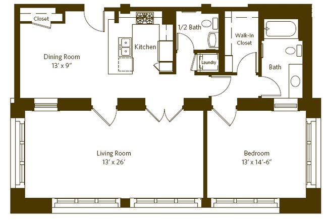 1BR/1.5BA - The Presidio Landmark