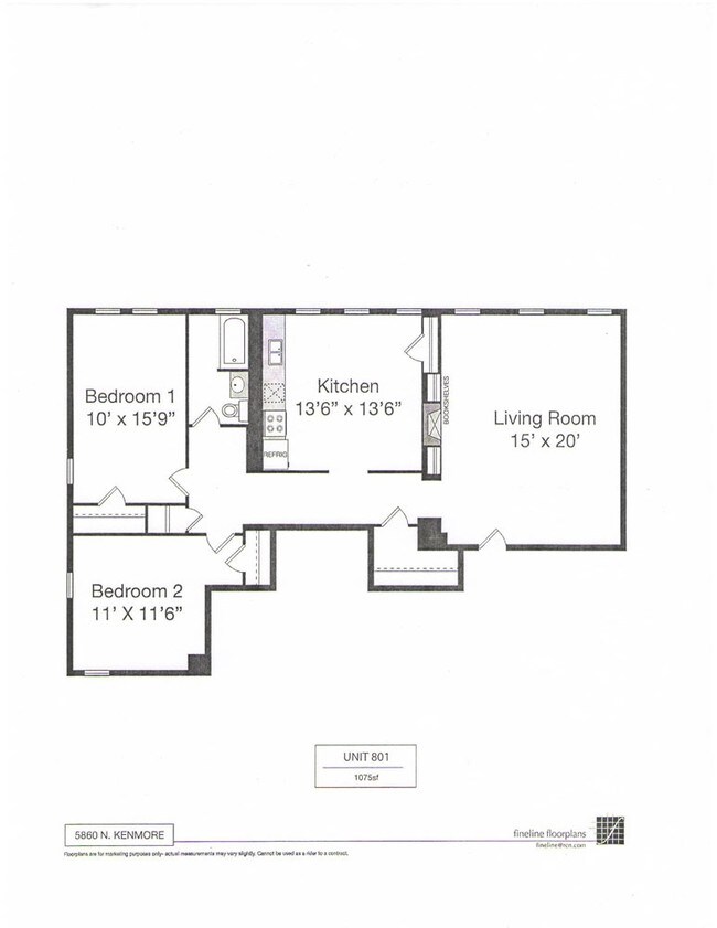 2BR/1BA - The Kenmore on Edgewater