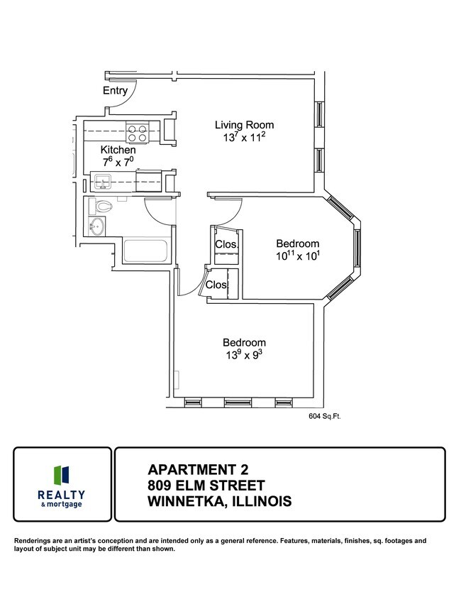 #2 Floor Plan - 805-09 West Elm St.