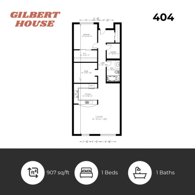 Floorplan - Gilbert House Apartments