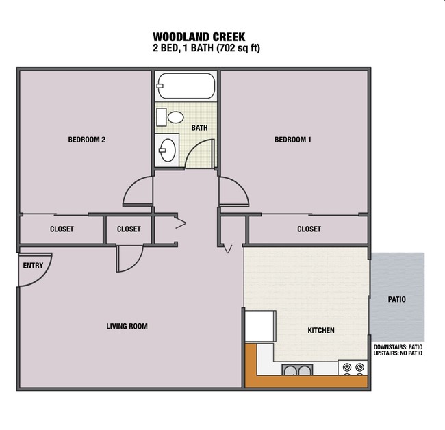 2BR/1BA - Woodland Creek