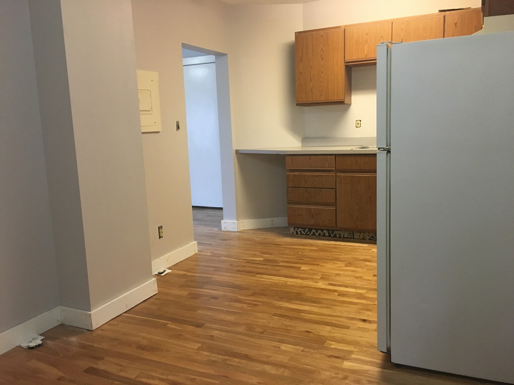 Kitchen view from dining nook (off to the right as you step into apartment). - 12 Boynton Street