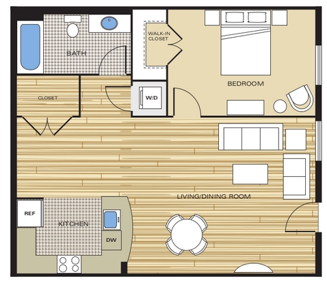 1BR/1BA - Clayborne Apartments