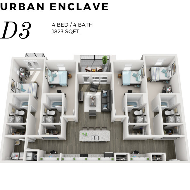 Floorplan - Enclaves at College Town