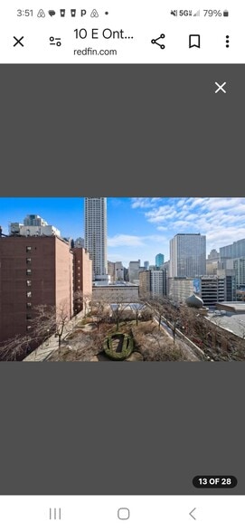 Looks down on 7th floor park and pool amazing views - 10 E Ontario St