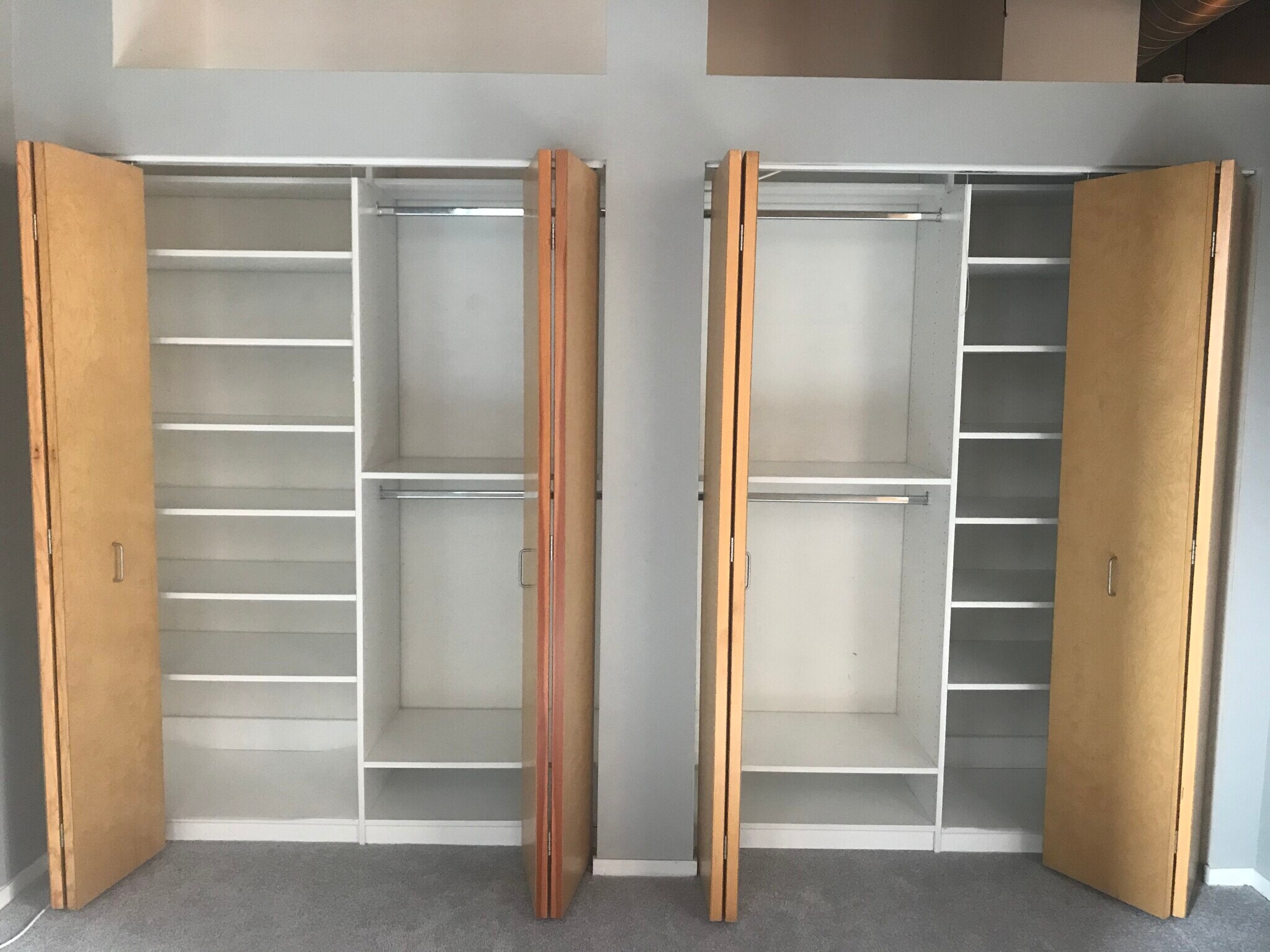 Guest bedroom closets, custom design with lots of storage - 1500 W Monroe St