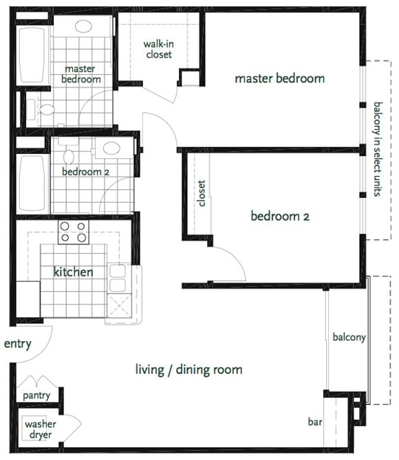 2BR/2BA - Wilshire Apartments
