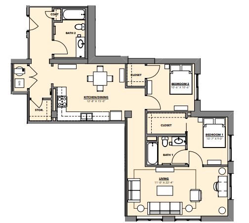 Floorplan - Hawthorne Apartments