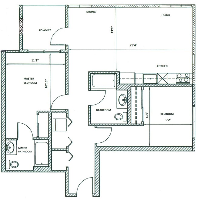 2x2D - West Facing Two Bed Two Bath - Moreland Crossing