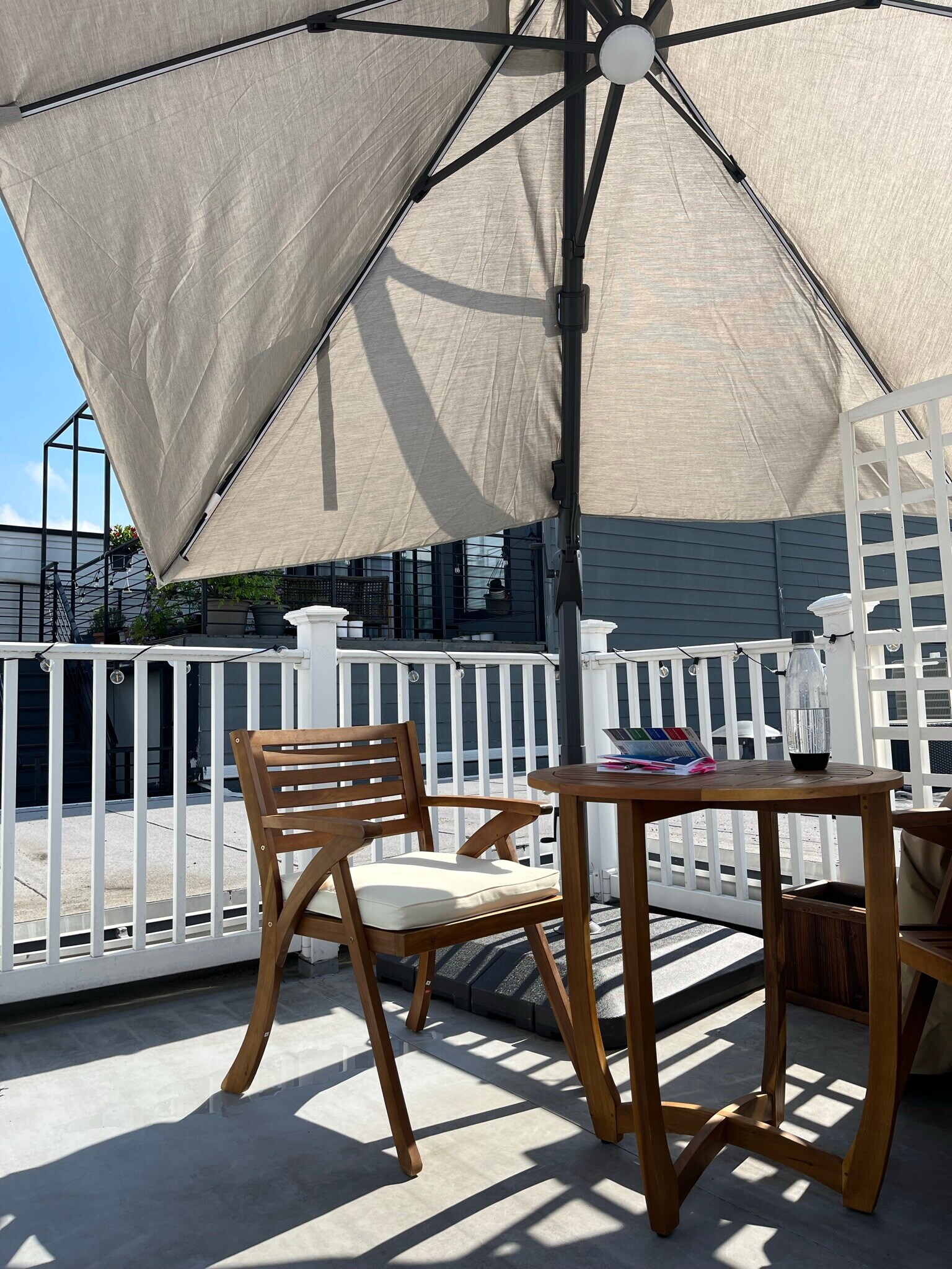oof deck offers an oasis for working from home, or winding down with a drink in the evening - 3821 14th St NW