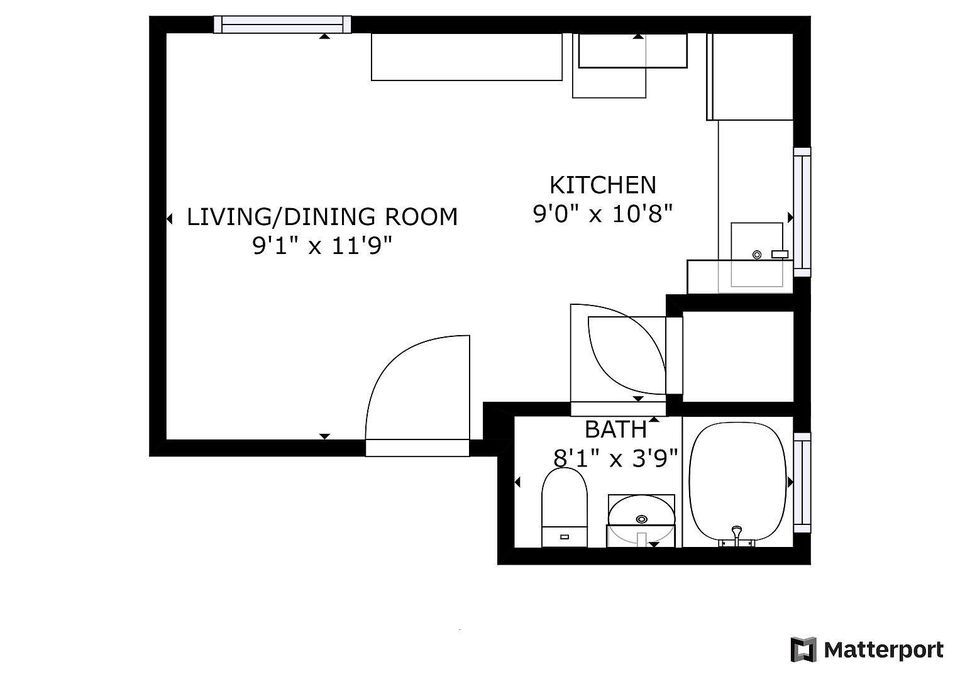 unit layout (loft over kitchen) - 2800 N Pine Grove Ave