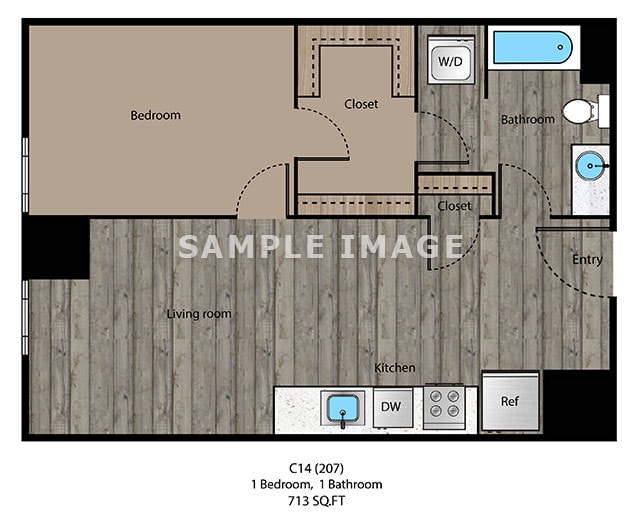 Floorplan - Lido Apartments - 3707 Motor Ave