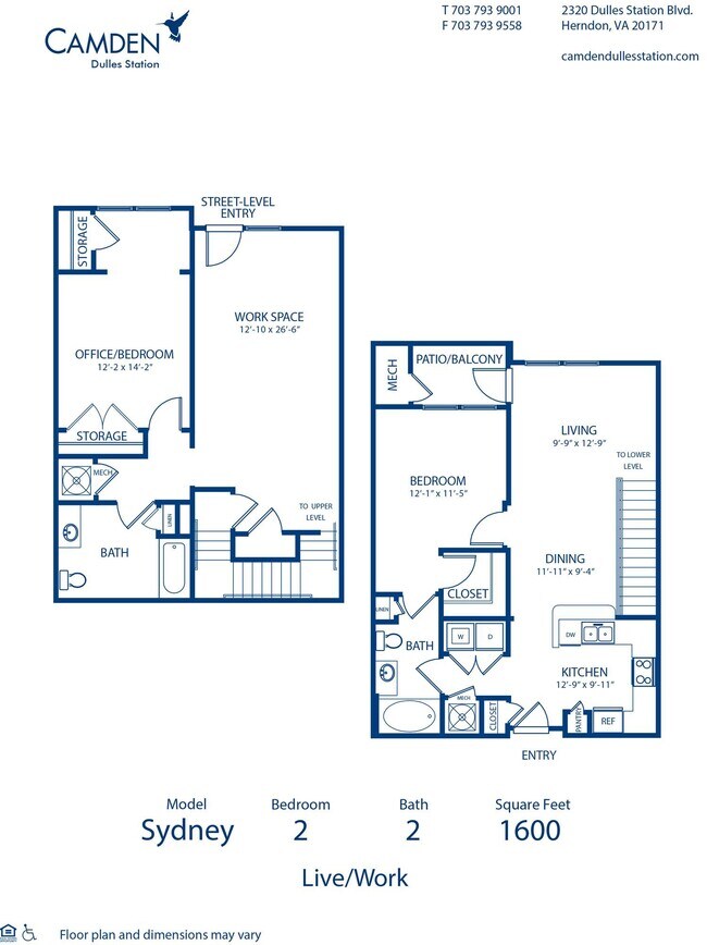 Floorplan - Camden Dulles Station