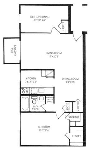 Floorplan - Westbury Apartments