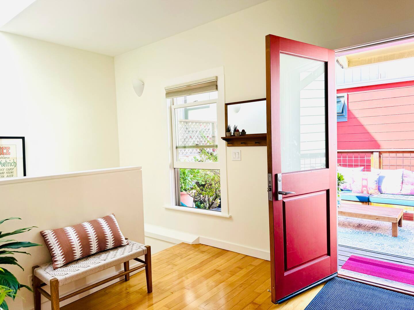 Inside of the red door entering the cottage - 328 Harriet St