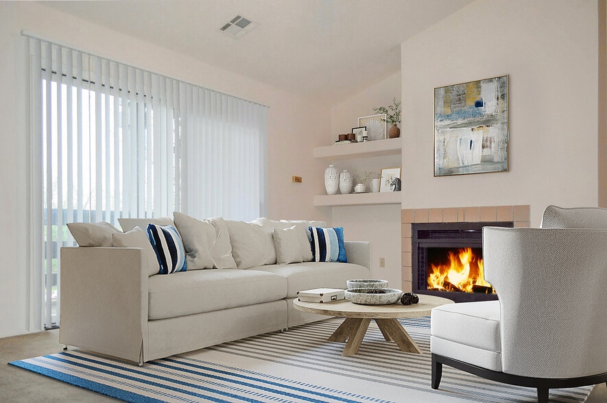 Living Area Fireplace - Pointe Inverness