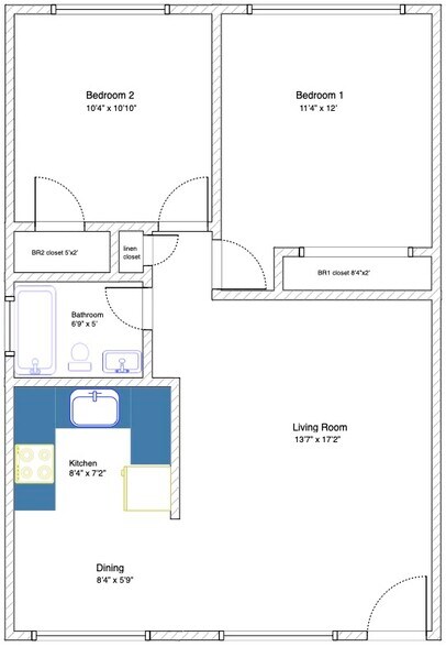 floor plan - 5424 Van Fleet Ave