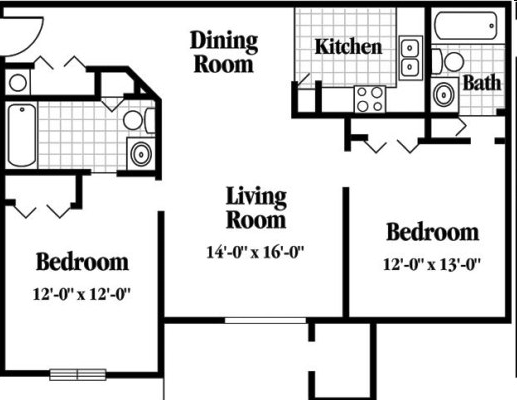 2BR/2BA - Kimbrook Manor