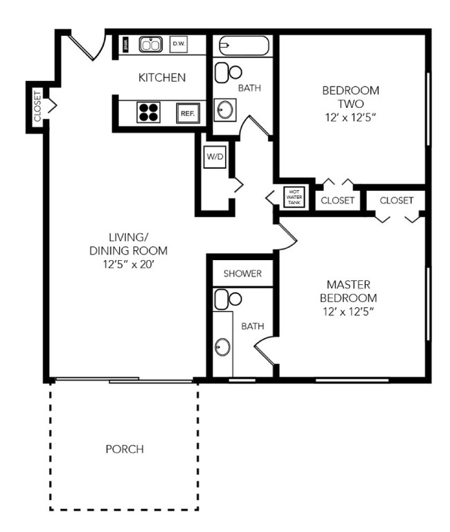 Floorplan - El Mar Apartments