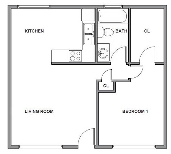 1BR/1BA - Greenwood Farms Apartments