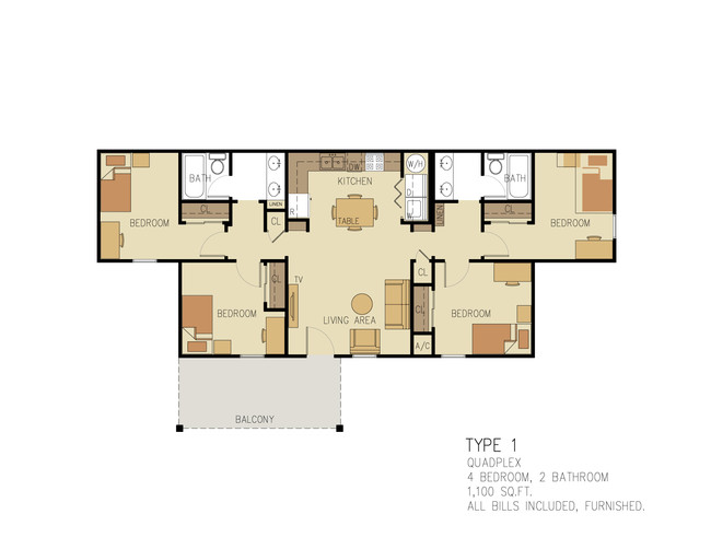 Floorplan - University Apartments Galveston