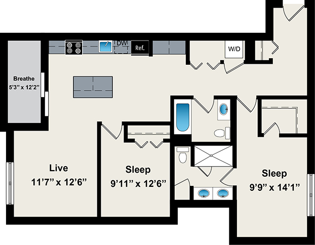 Floorplan - Reside on Jackson