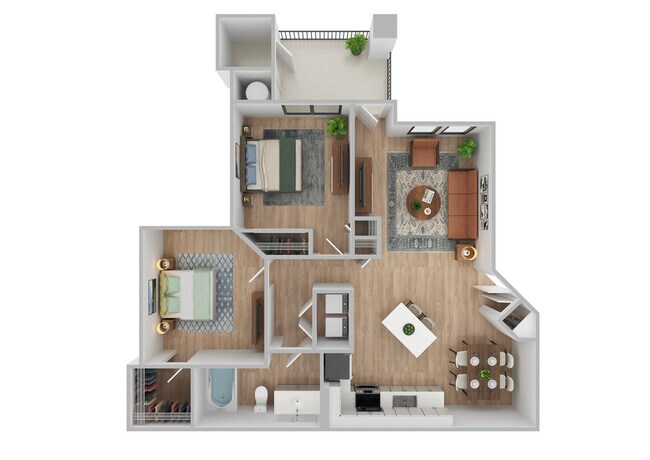 2 Bedroom | 1 Bath | 935 SF | Renovated - Bristol Village Apartments