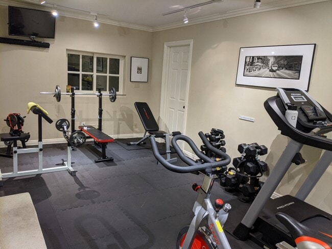 Crack of dawn... After work... The gym is always waiting for you out back. Calling your name.... - 1103 S Crescent Heights Blvd