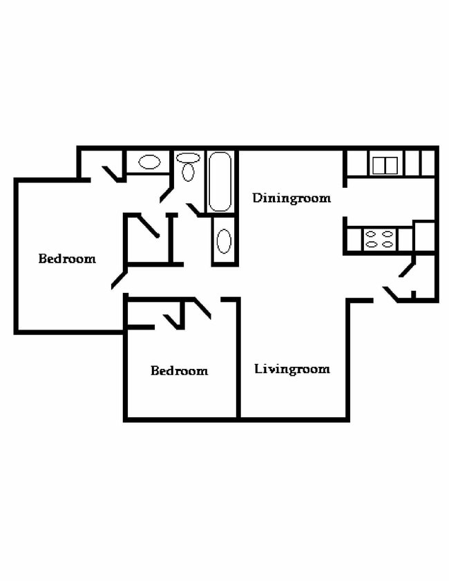Floorplan - Oak Manor Apartments
