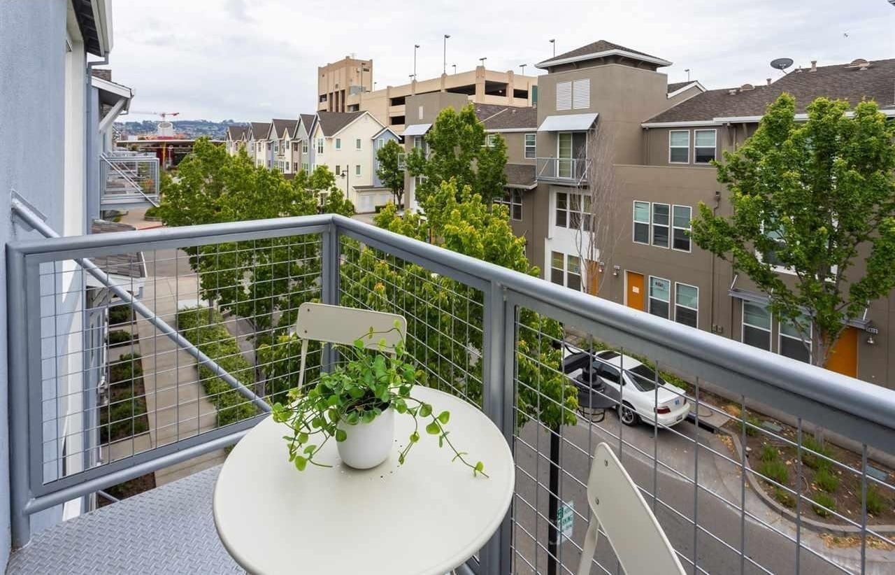 Balcony with BART station in the background - 1411 Nevin Plz