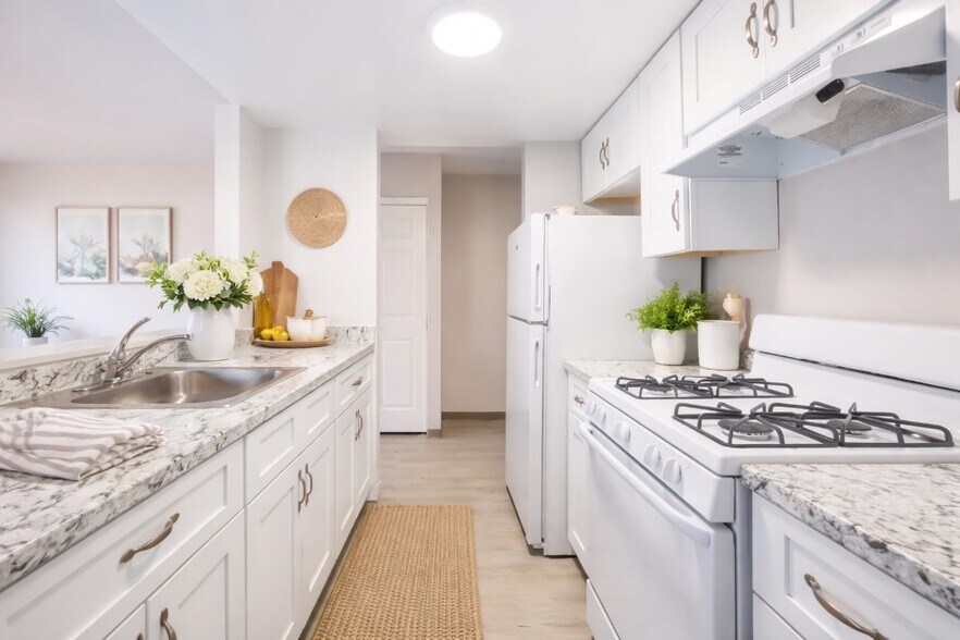 Renovated Kitchens at Langley Square - Langley Square Apartments