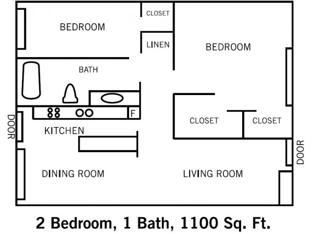 2BR/1BA - Lenox Woods