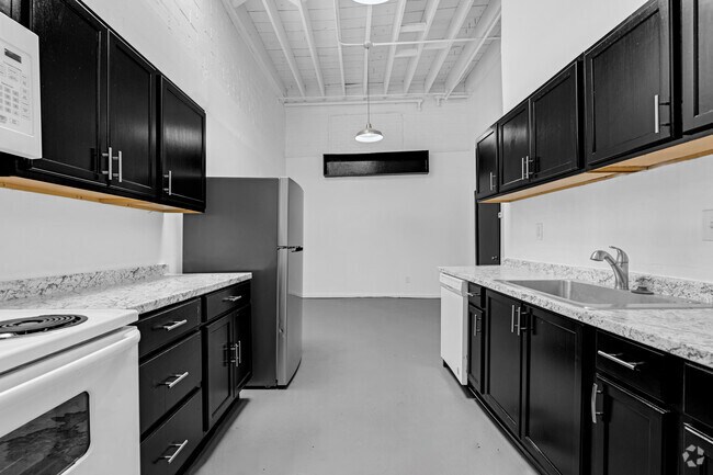 Studio 1 BA 1,600 SF - Kitchen - Cedar Park Lofts