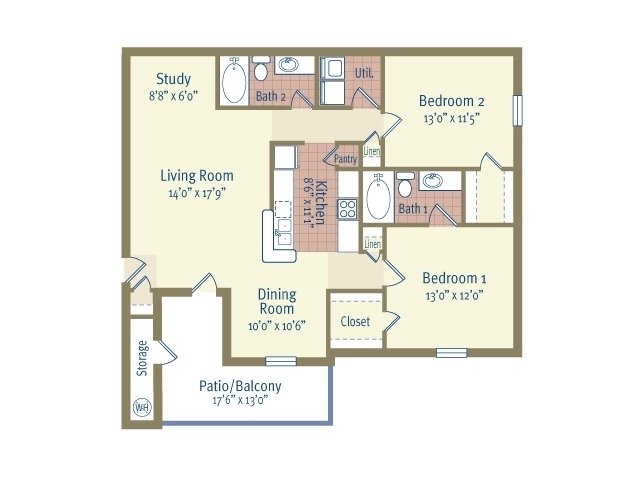 Floorplan - Colonial Crossing Apartments