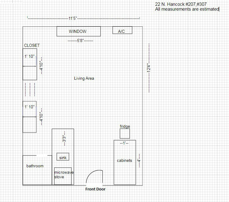 22 N. Hancock #207 Blueprint - 22 N Hancock St