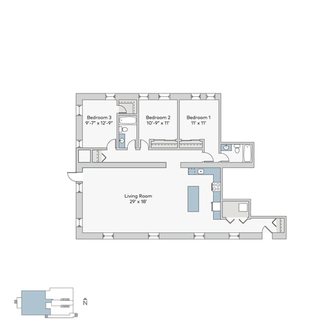 Floorplan - 5524-5526 S. Everett Avenue