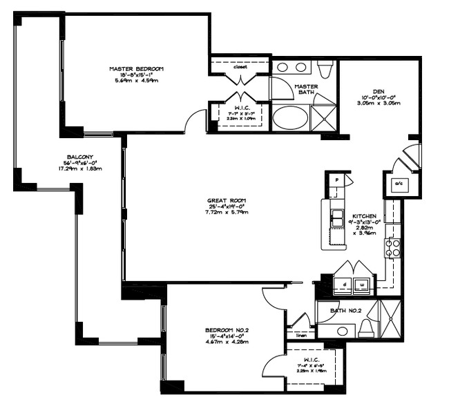 2BR/2BA - City Place South Tower