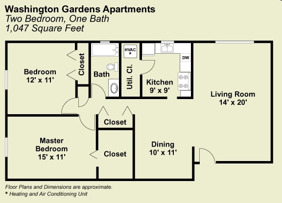 2BR/1BA - Washington Gardens
